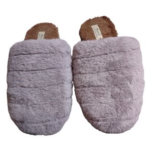 Madewell Size 9 Faux Fur Quilted Colorblock Slippers